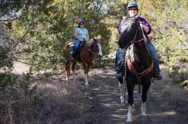 Horseback riding in Driftwood, Texas, 2014.