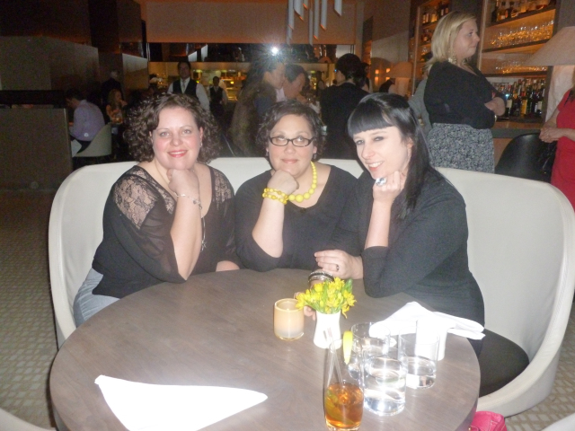 Wendy, me, and fellow January birthday girl Jenna at Nougatine, 2013. We were making fun of people who do this pose to hide their waddle or double chin. We are dumb like that.